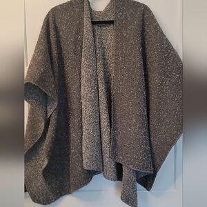 Cozy Textured Open Front Women's Sweater - Gray